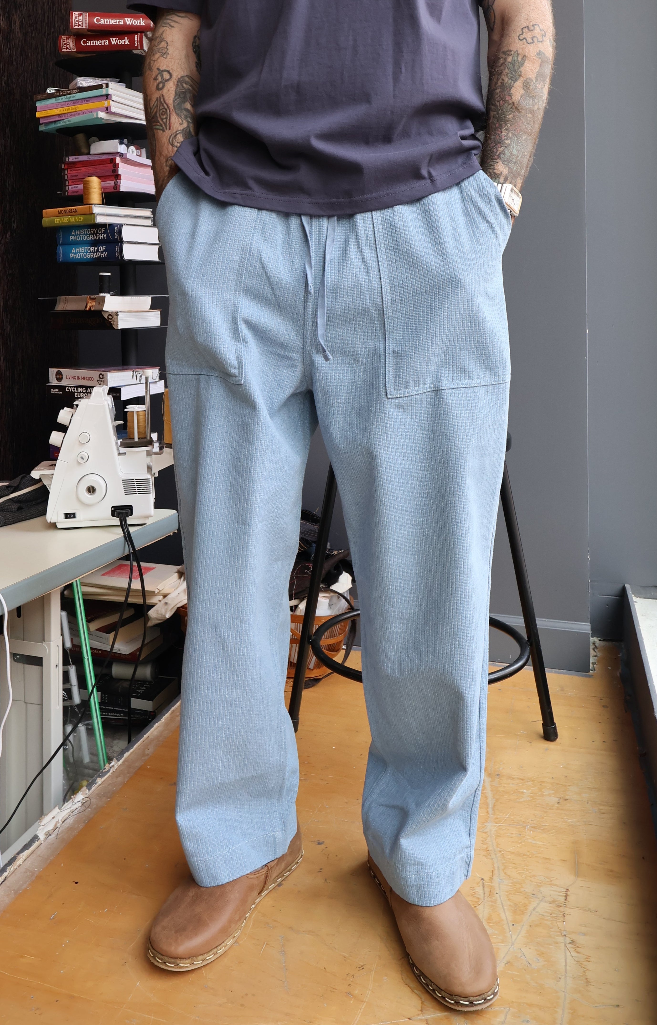 Kappy Fatigue Stripe Denim Pants