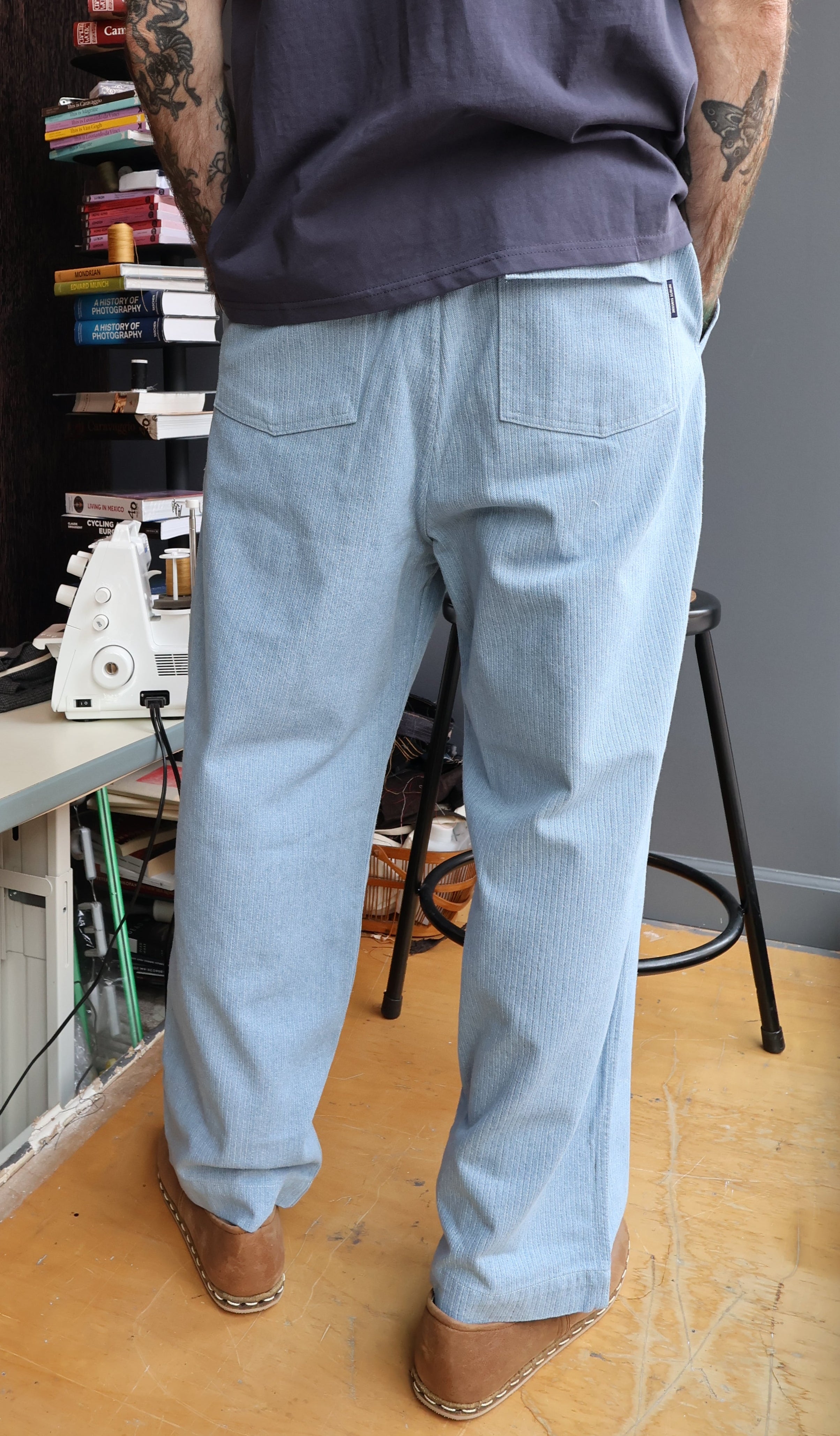 Kappy Fatigue Stripe Denim Pants