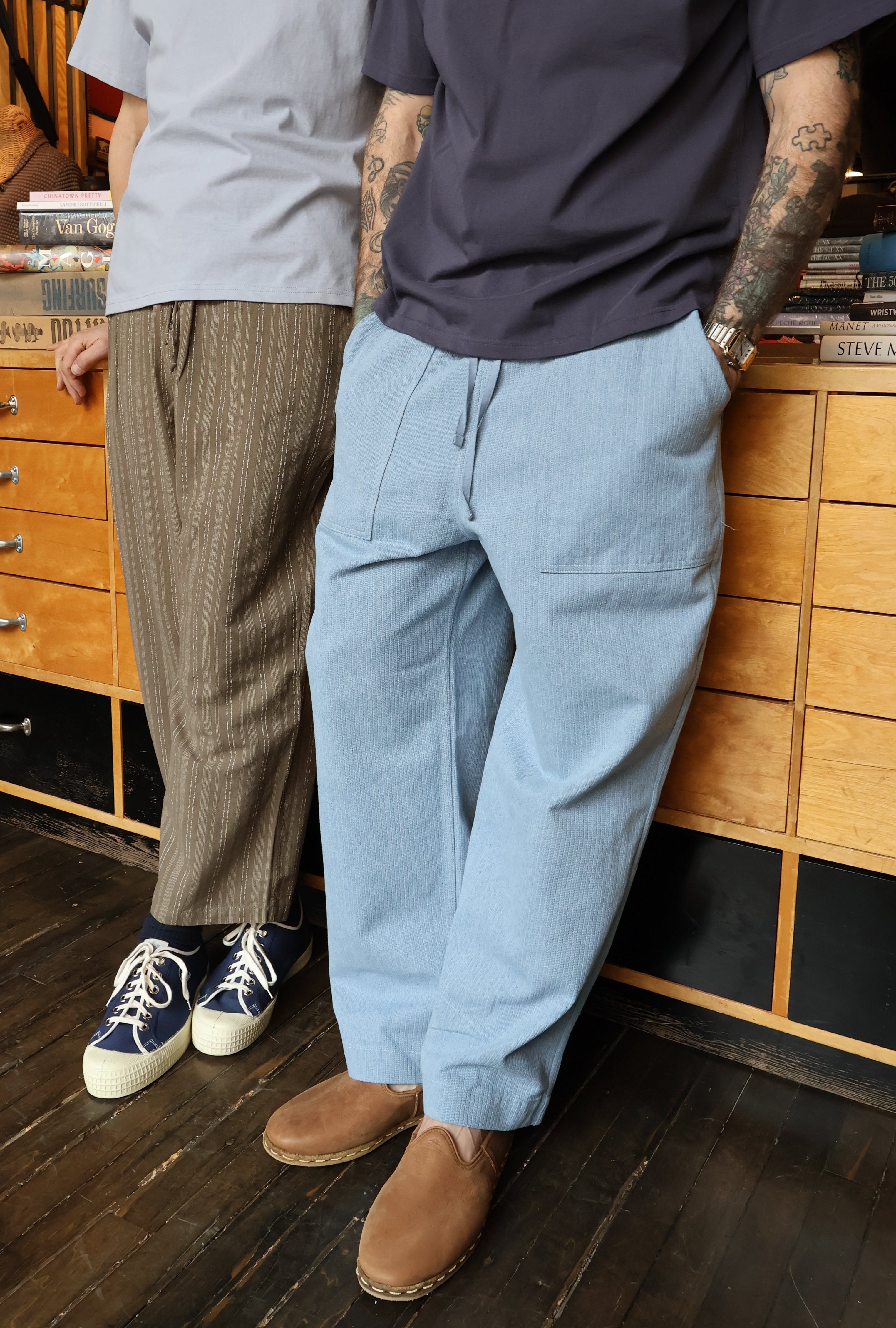 Kappy Fatigue Stripe Denim Pants