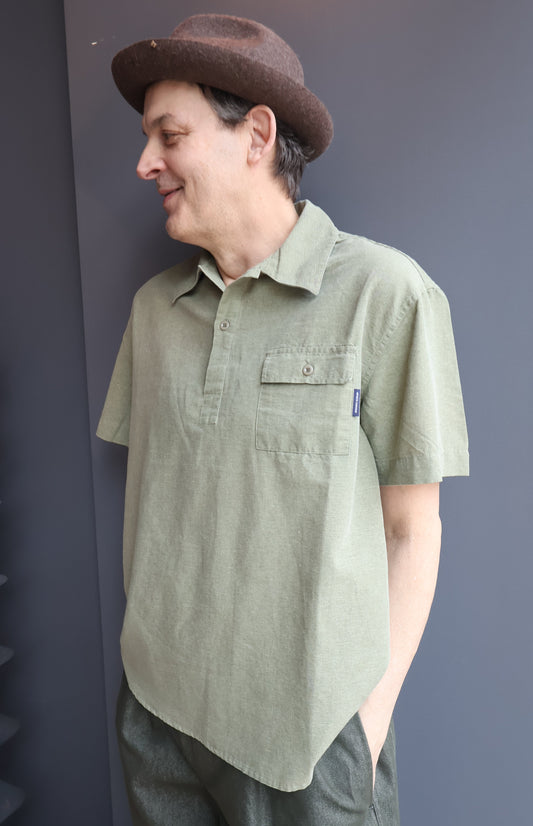 Kappy Sunny Pigment Henley Neck Half Shirt