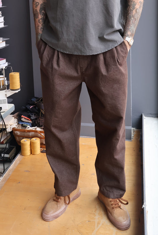 Kappy Two Tuck Wide Denim Pants