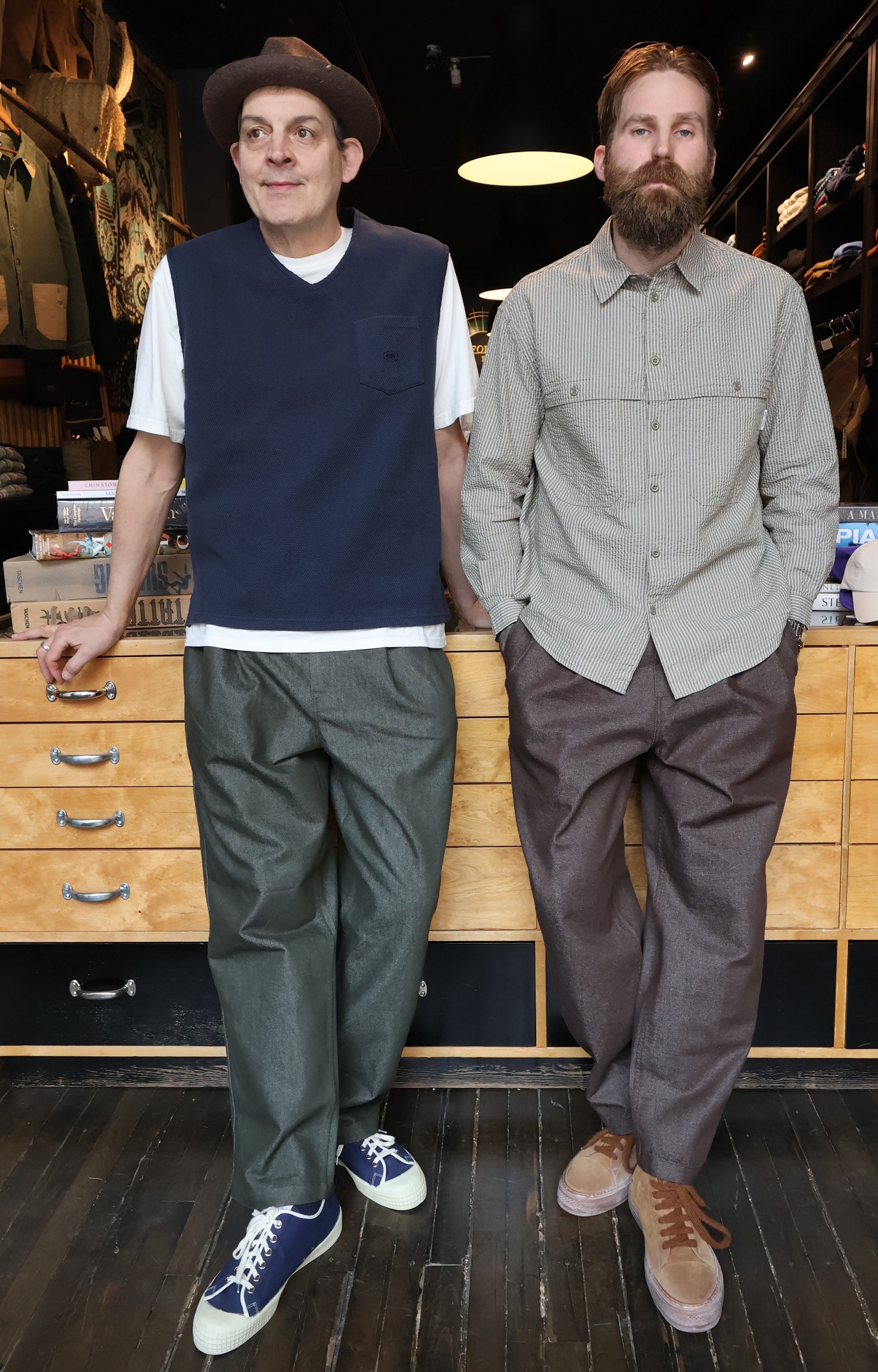 Kappy Two Tuck Wide Denim Pants