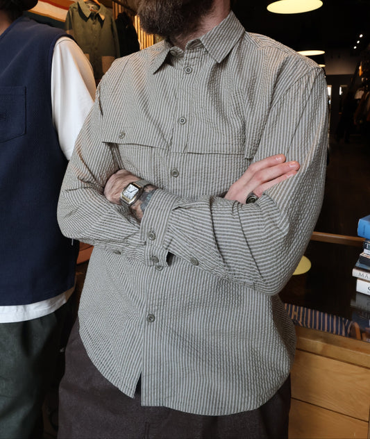 Kappy Stripe Pocket Work Shirt