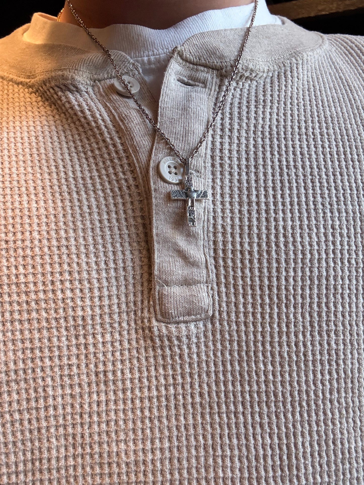 North Works 25¢ Real Cross Pendant/Chain