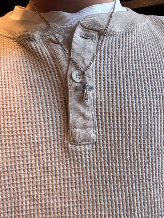 North Works 25¢ Real Cross Pendant/Chain