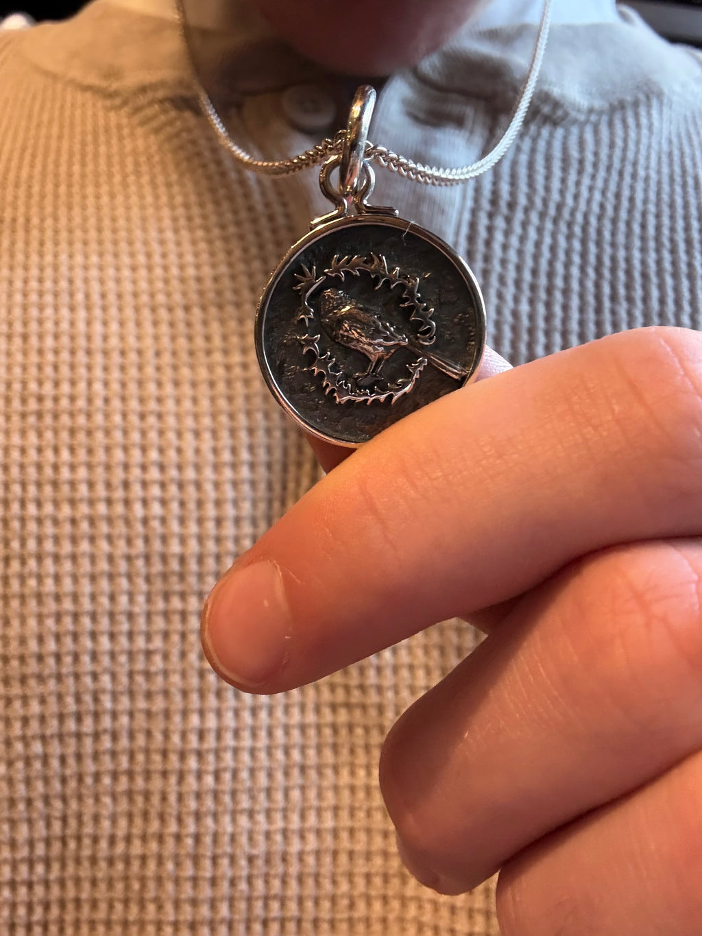 O.P Jewellery Barbed Wire Magpie Pendant