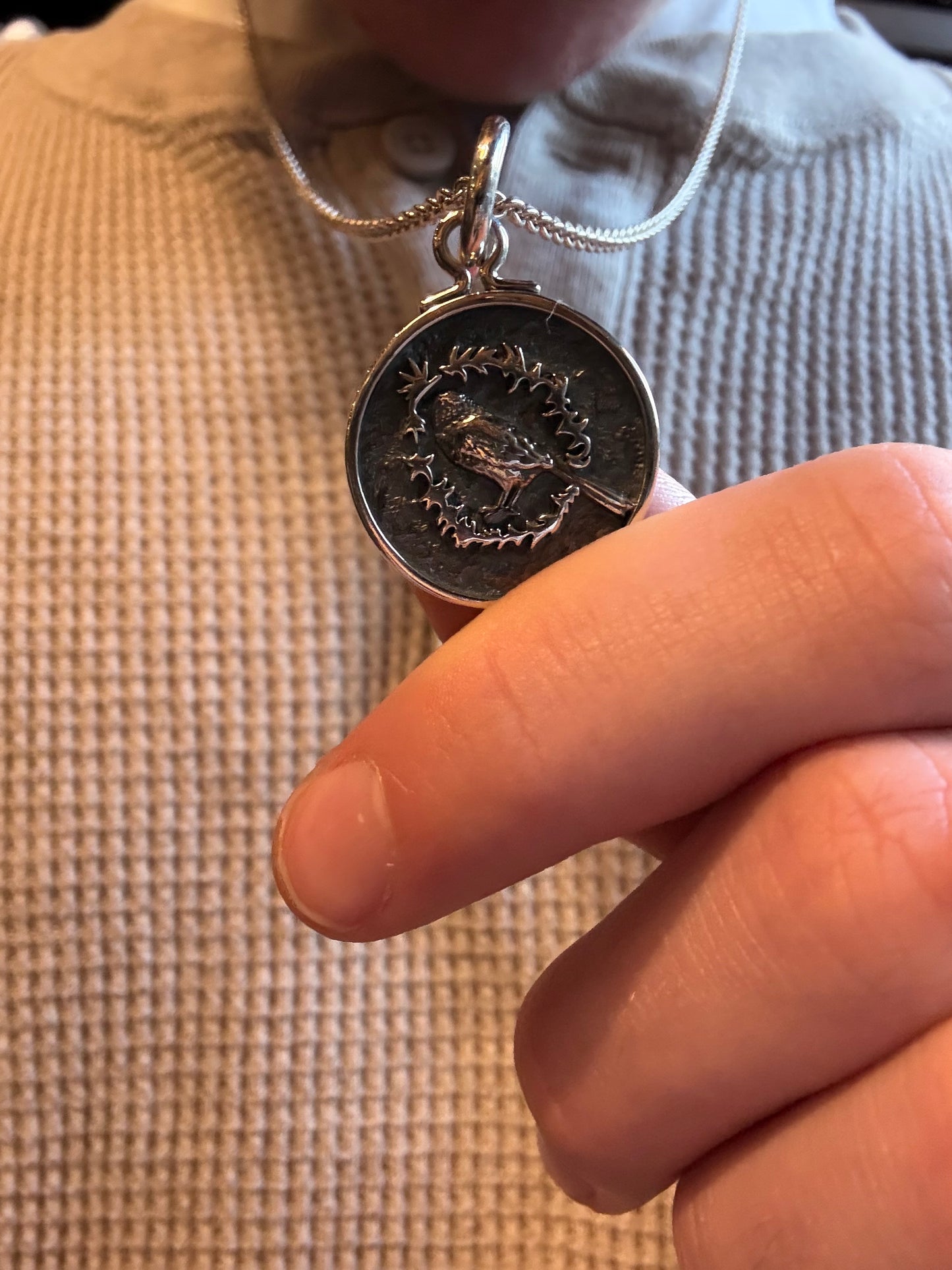 O.P Jewellery Barbed Wire Magpie Pendant