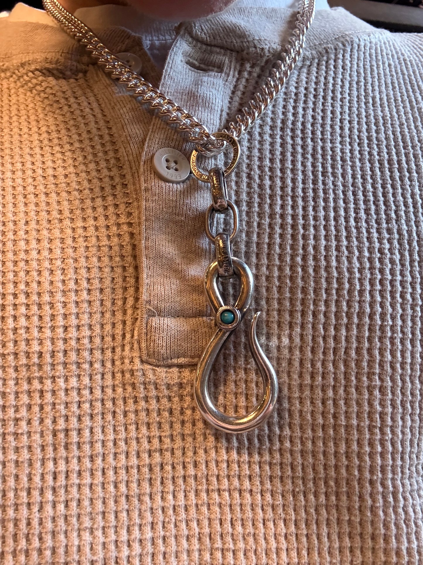 North Works Key Hook Turquoise / 10¢ Chain 3