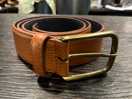 Simonnot-Godard Brown Calfskin Grain Belt