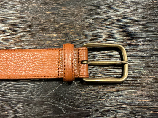 Simonnot-Godard Brown Calfskin Grain Belt