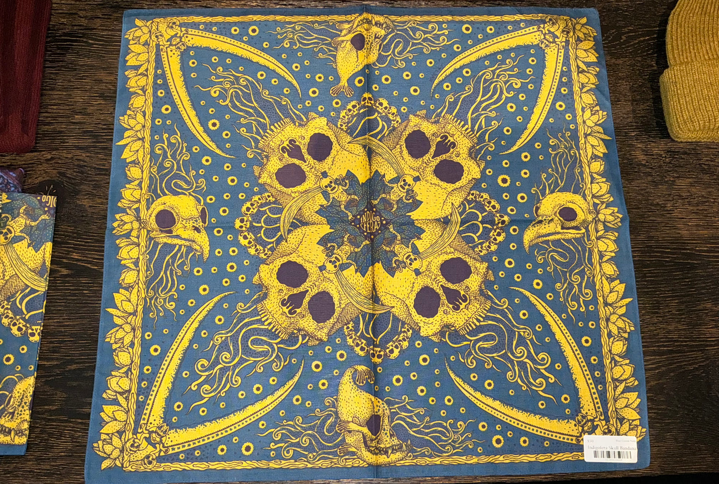 Indigofera Skull Bandana