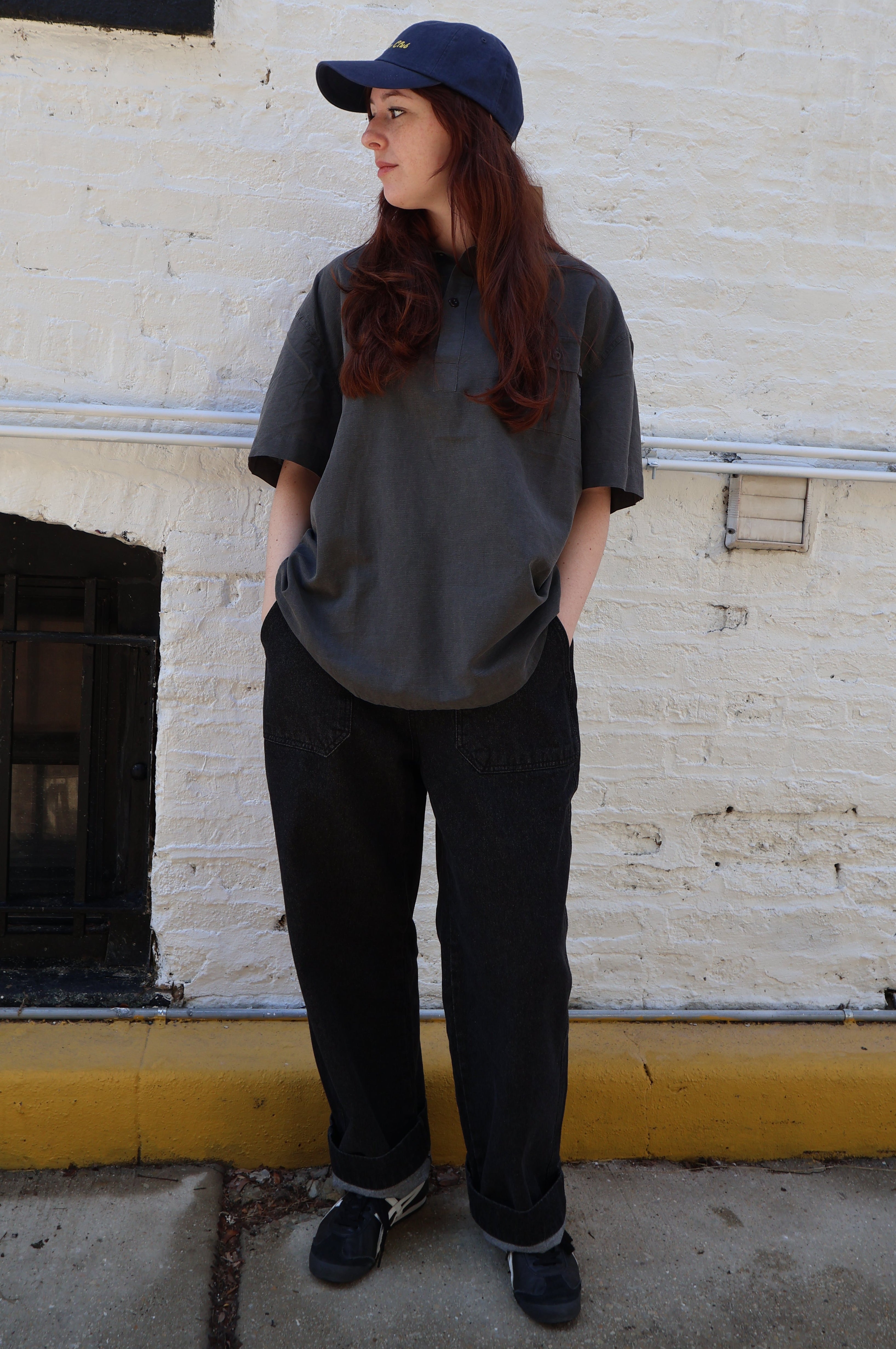 Kappy One Tuck Wide Fatigue Denim Pants