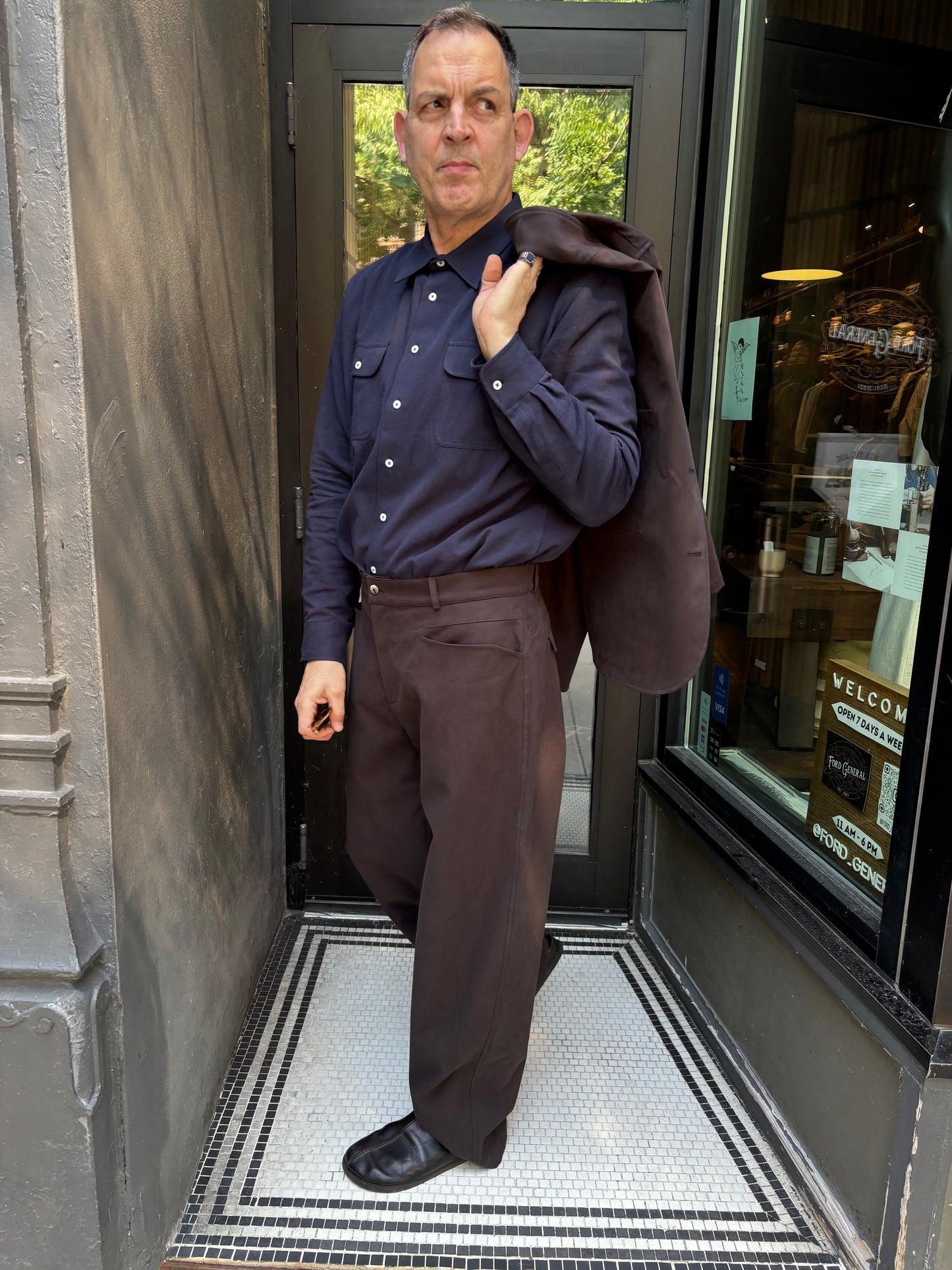 De Bonne Facture Wide Leg Work Pants