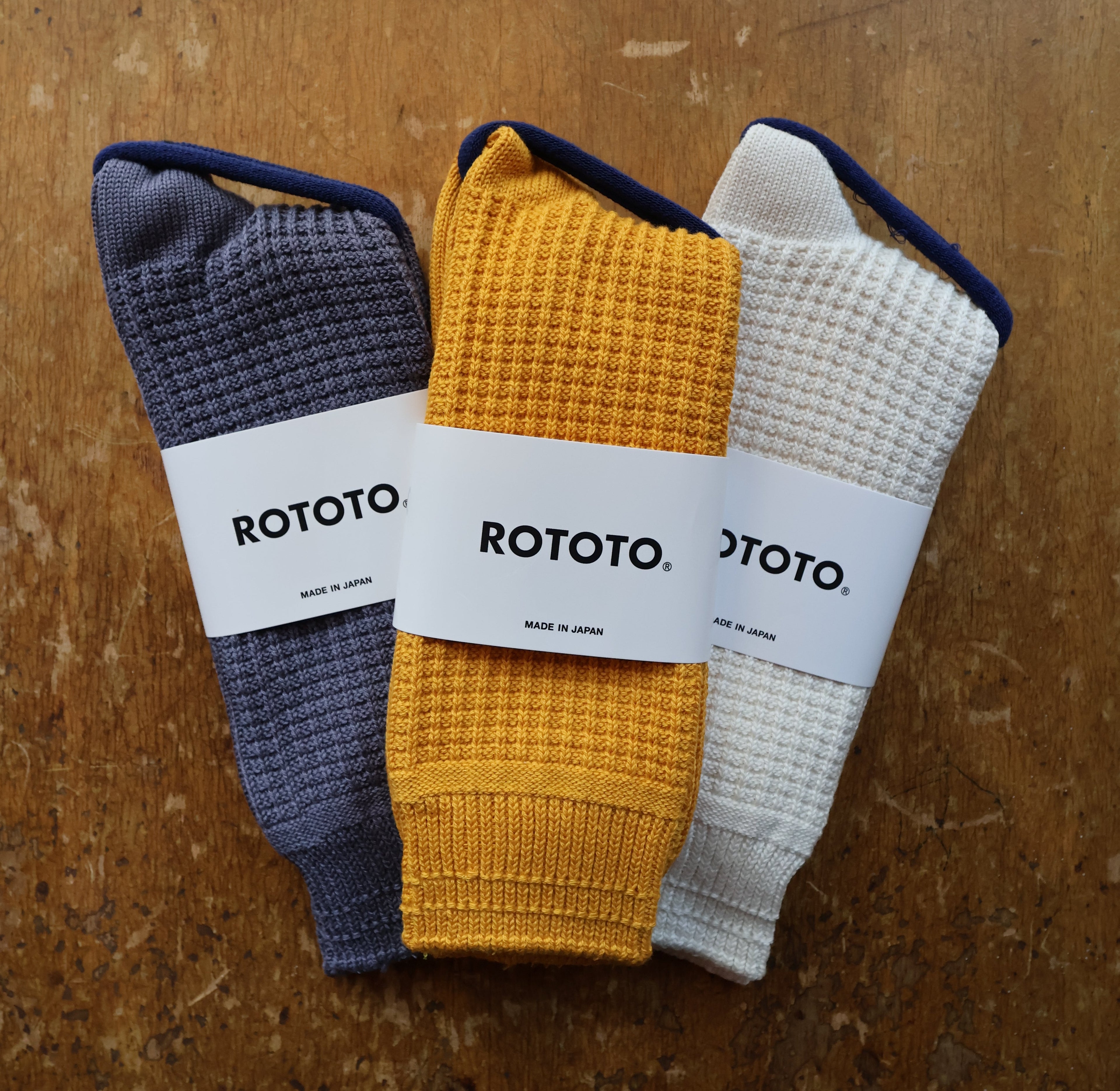 Rototo Cotton Waffle Socks