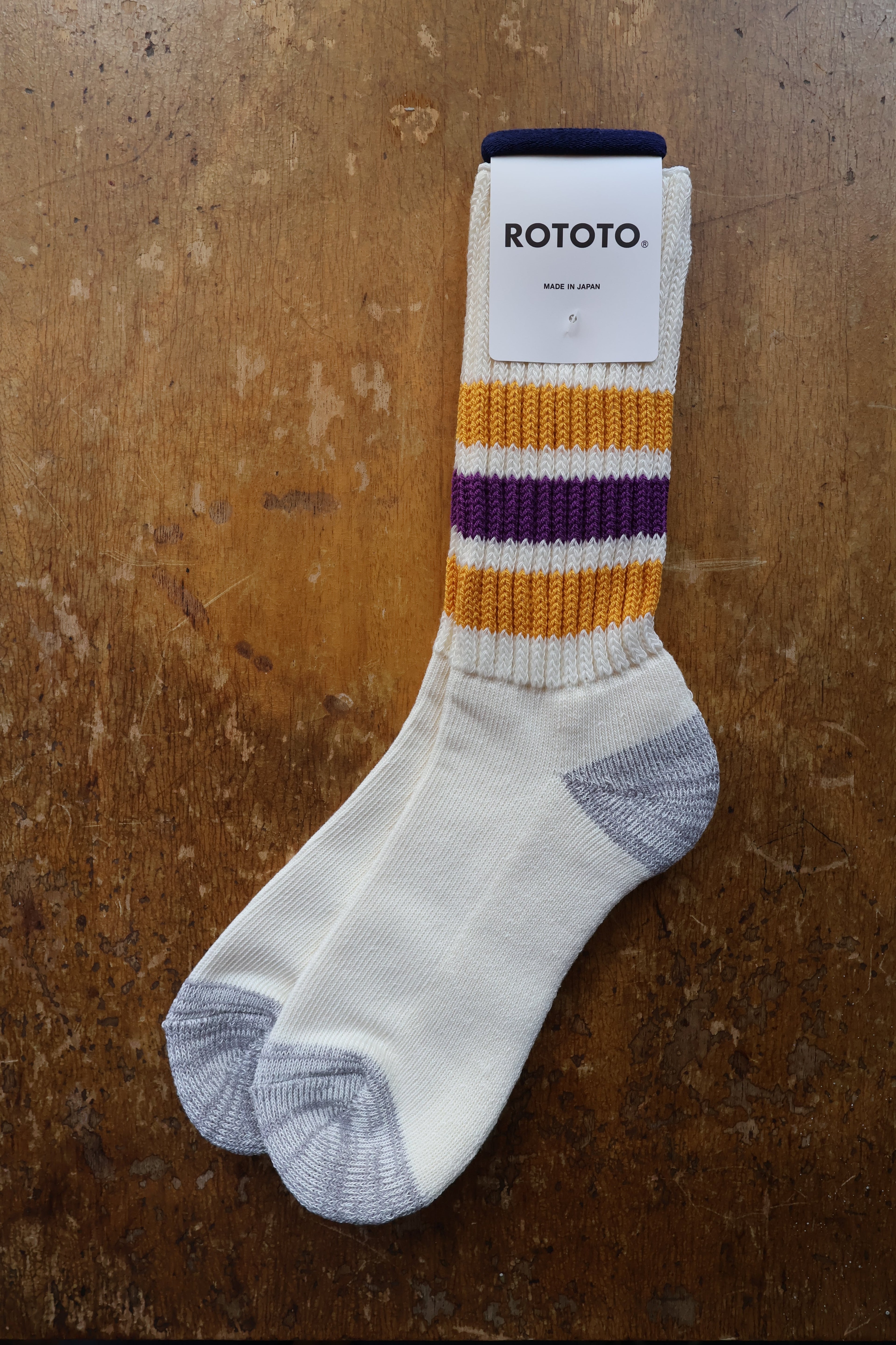 Rototo Coarse Ribbed Oldschool Crew Socks