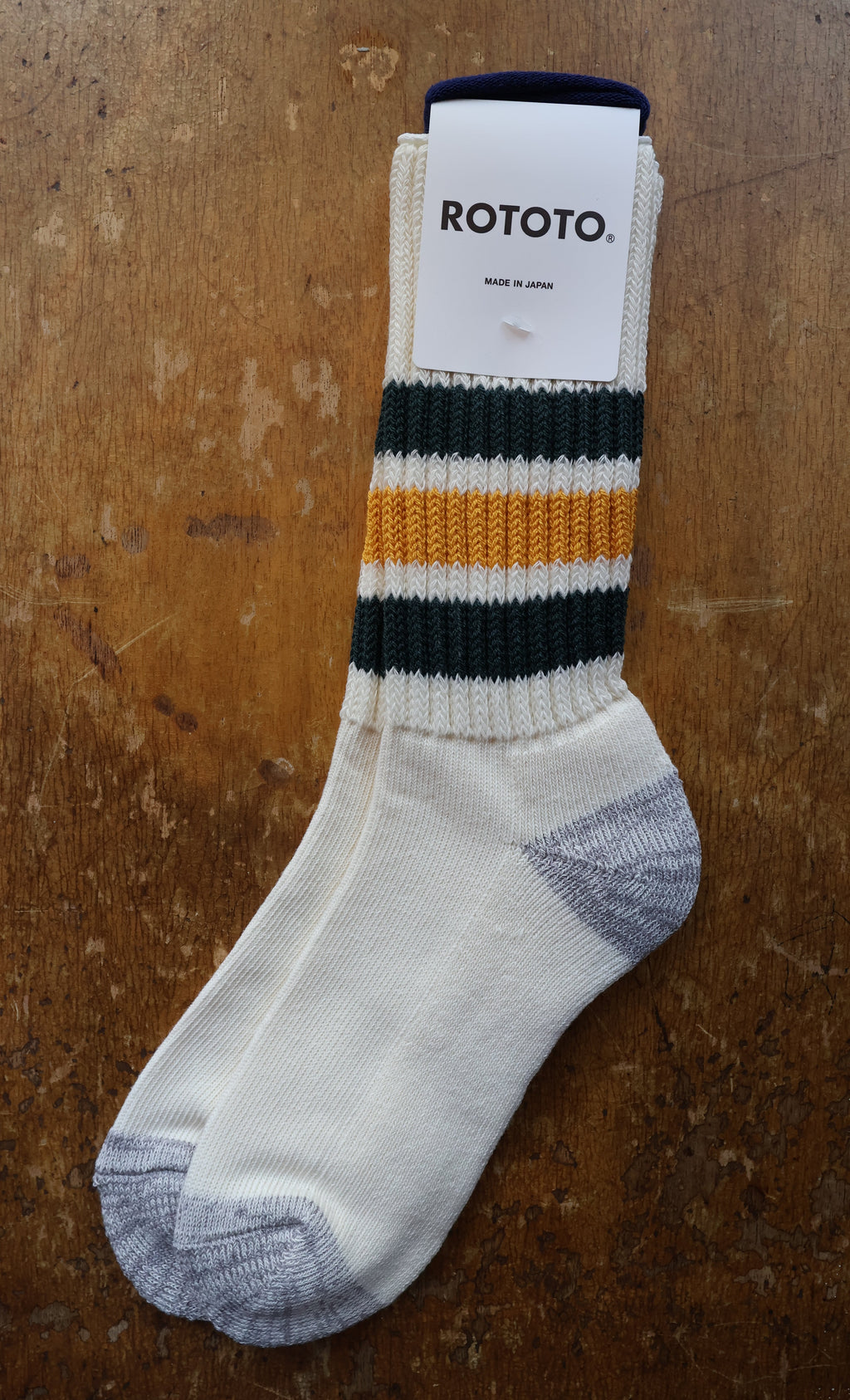 Rototo Coarse Ribbed Oldschool Crew Socks