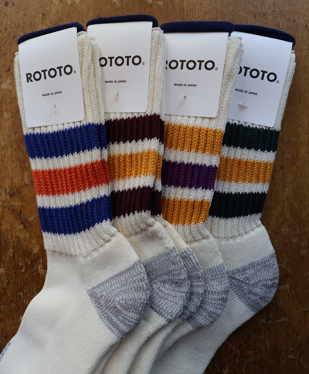 Rototo Coarse Ribbed Oldschool Crew Socks