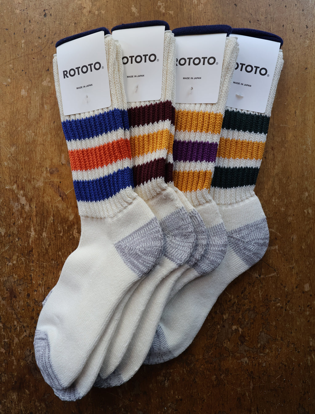Rototo Coarse Ribbed Oldschool Crew Socks