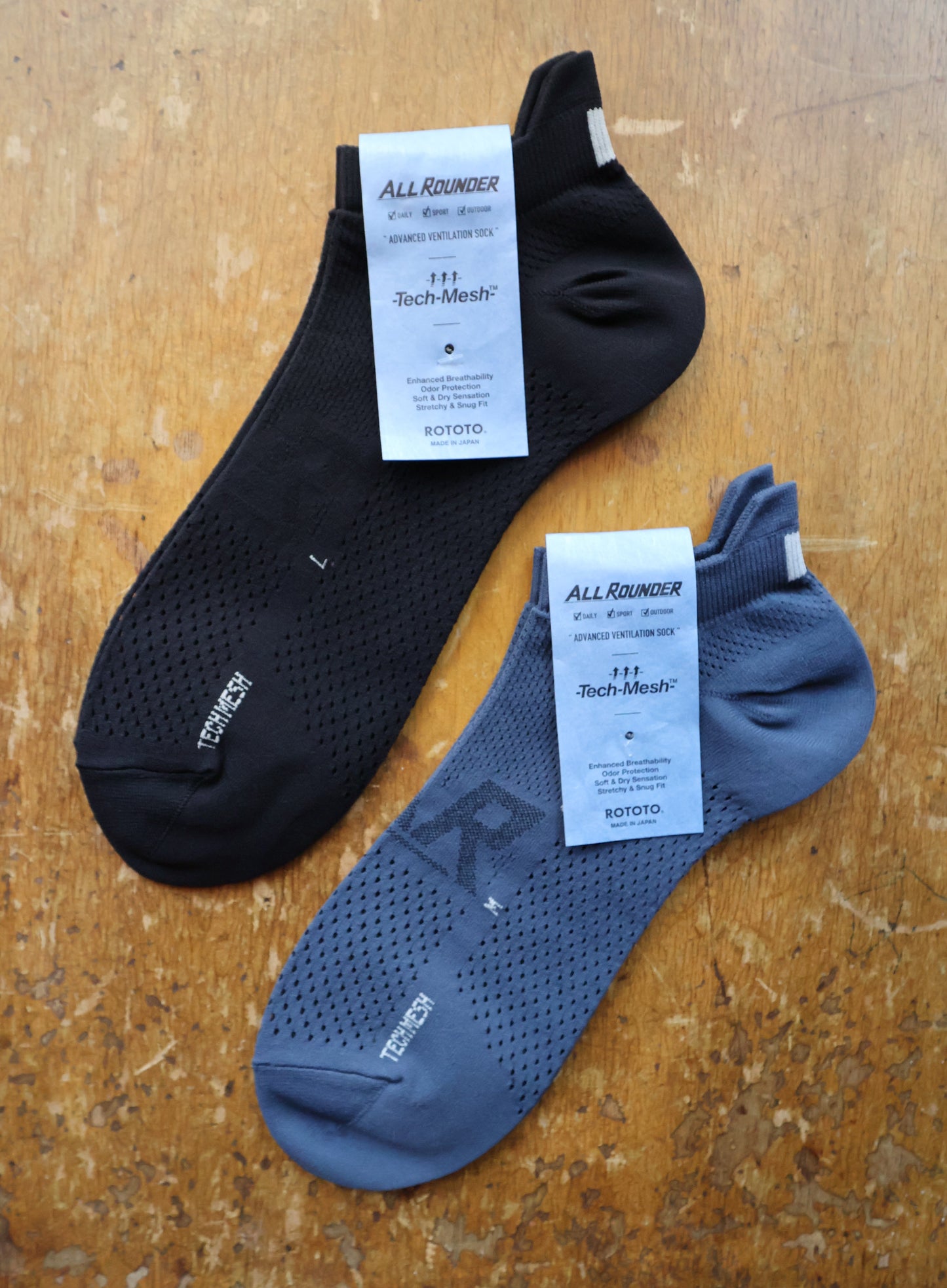 Rototo Allrounder Tech-Mesh No Show Socks
