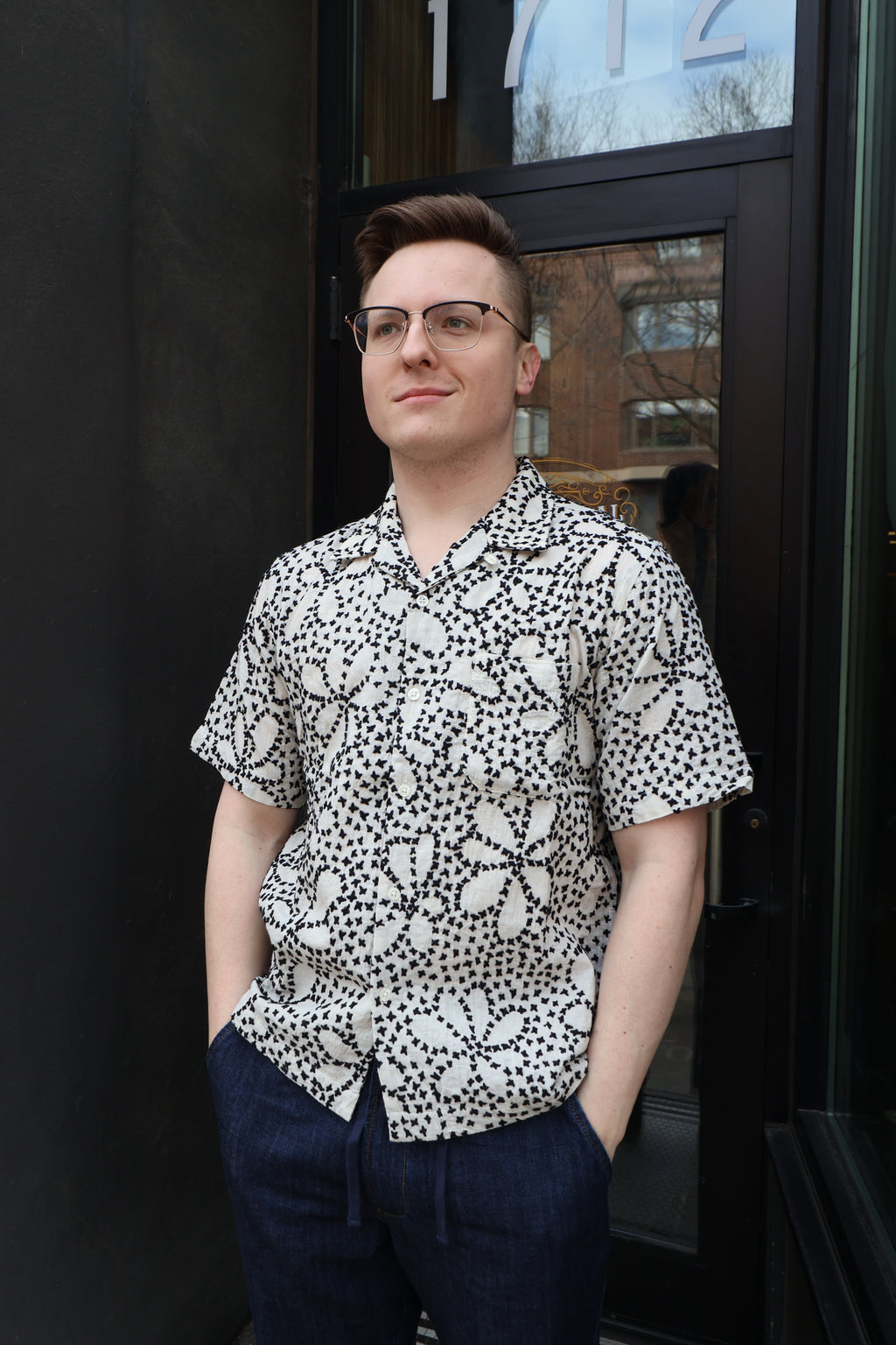 Universal Works Kantha Flower Road Shirt