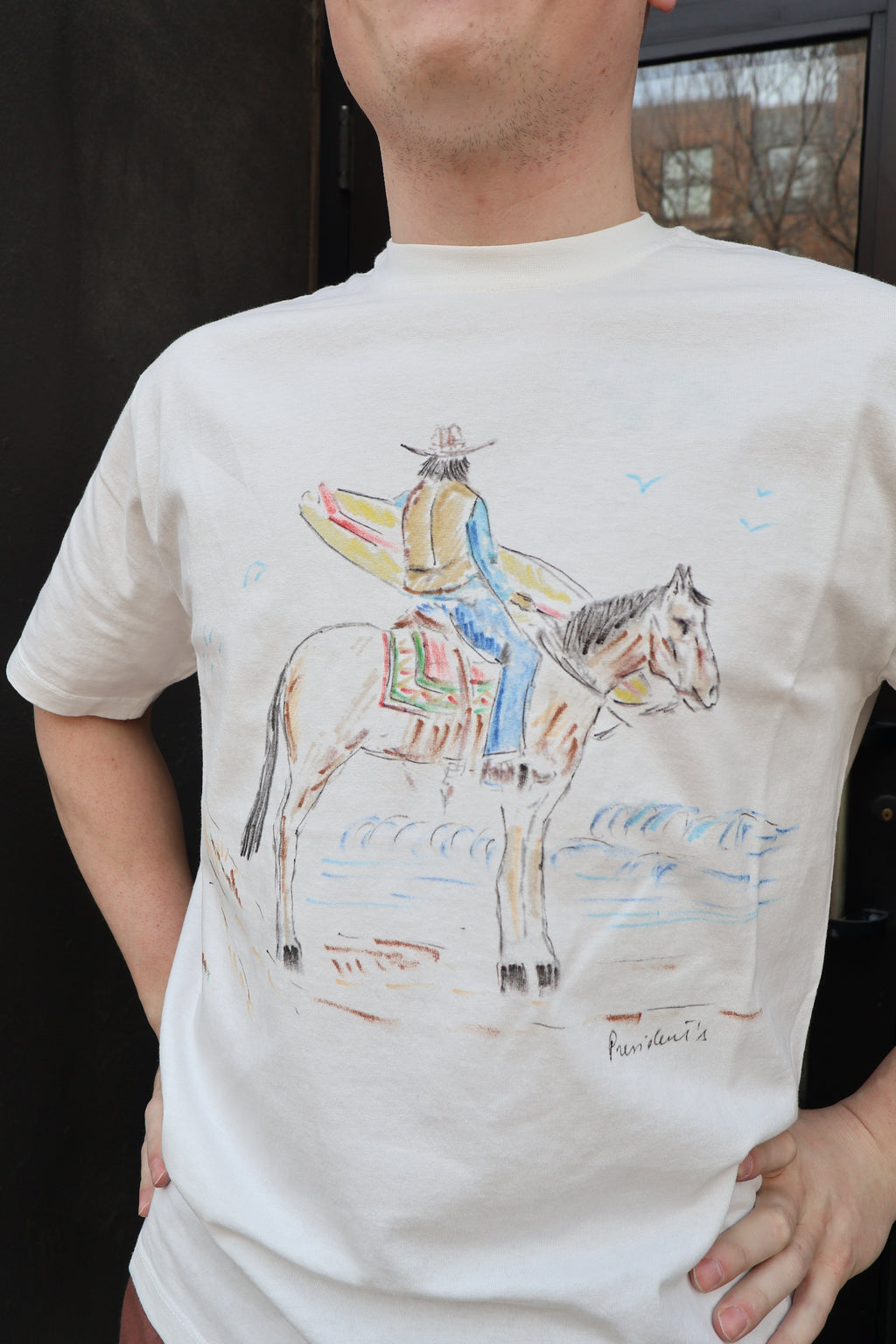 President's Hand Painted Cowboy T-Shirt