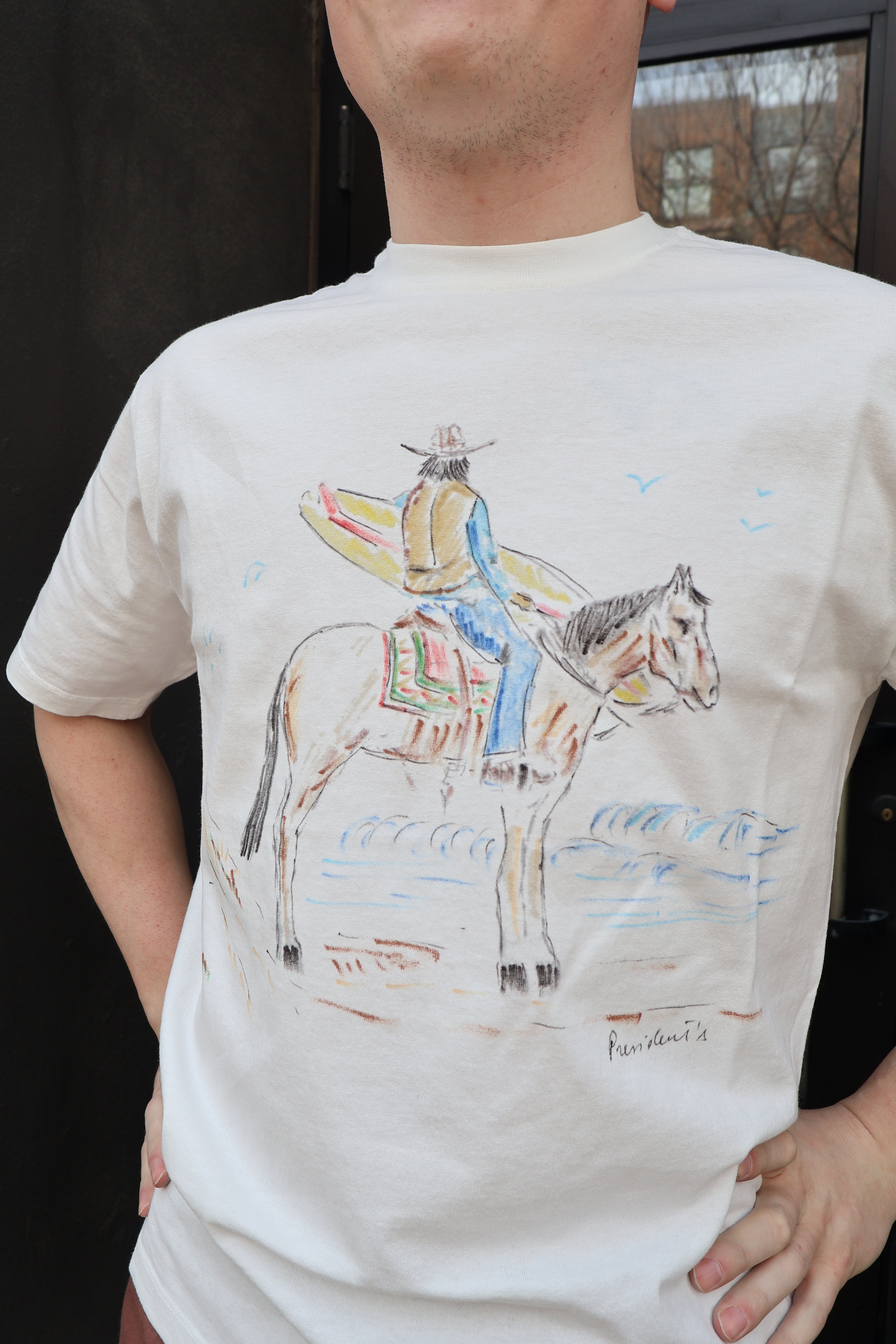 President's Hand Painted Cowboy T-Shirt