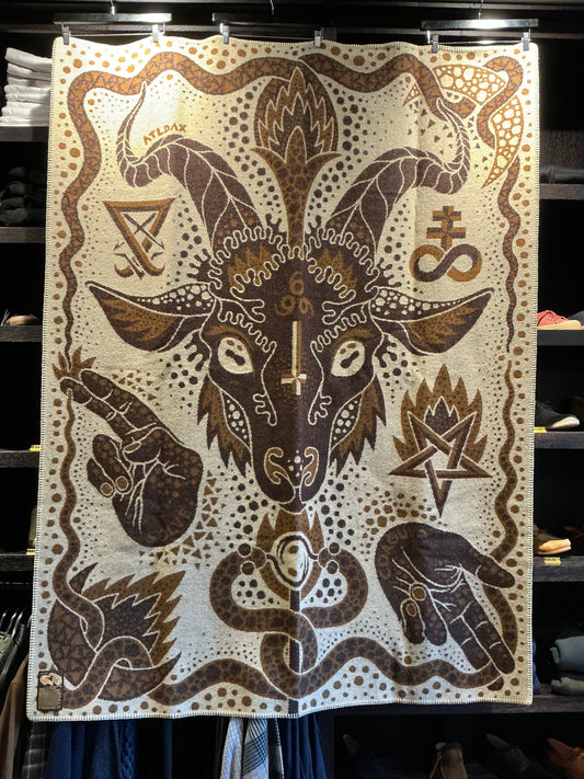 Indigofera Baphomet Wool Blanket