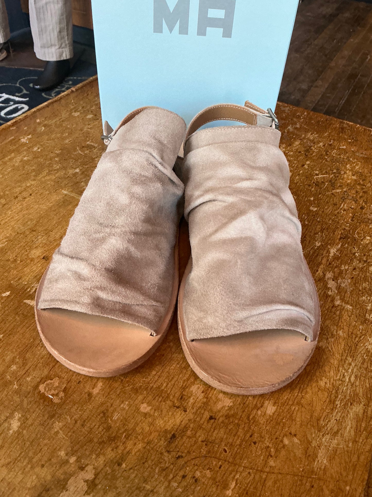 MOMA Camoscione Sandals Light Grey