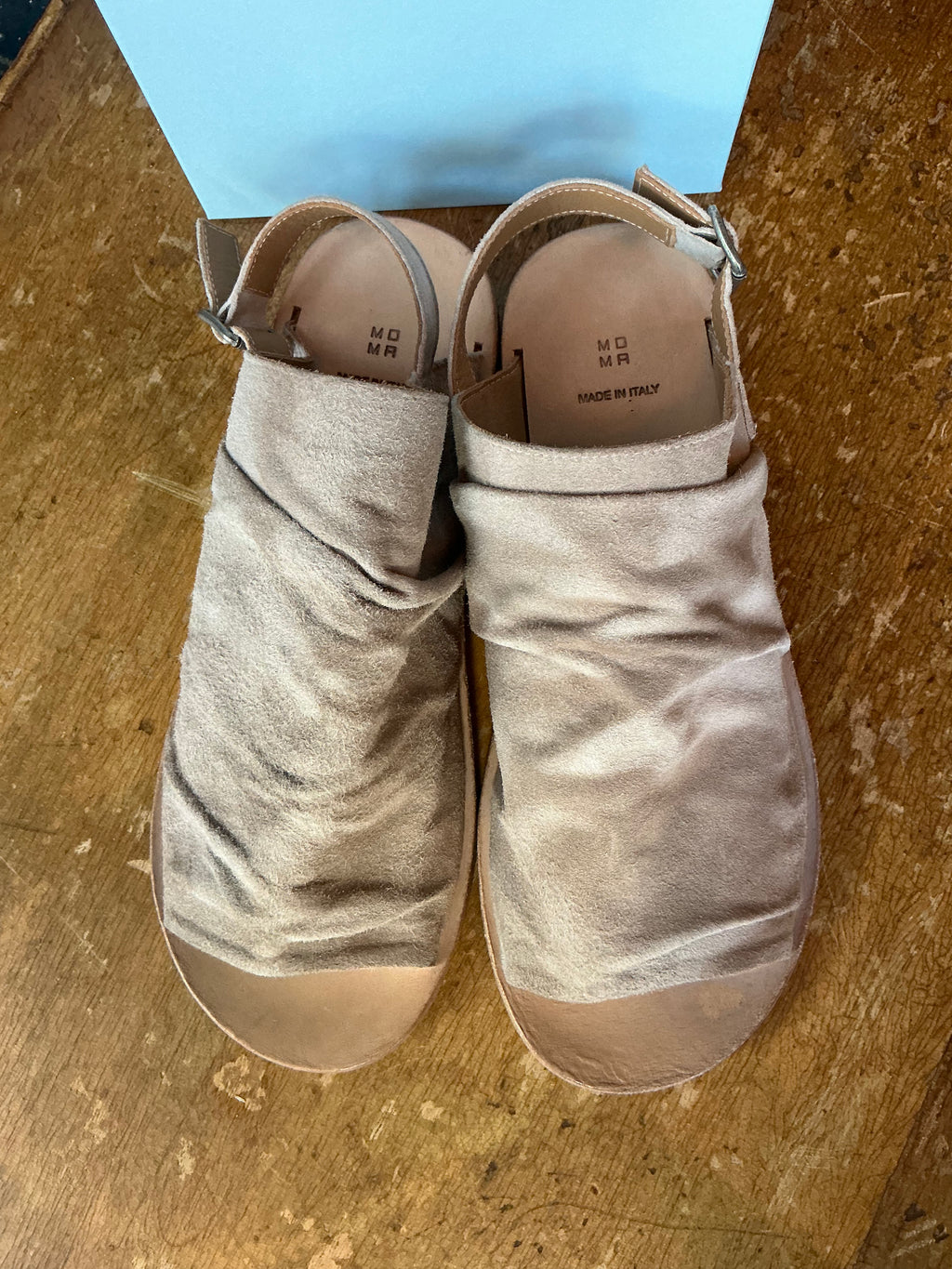 MOMA Camoscione Sandals Light Grey