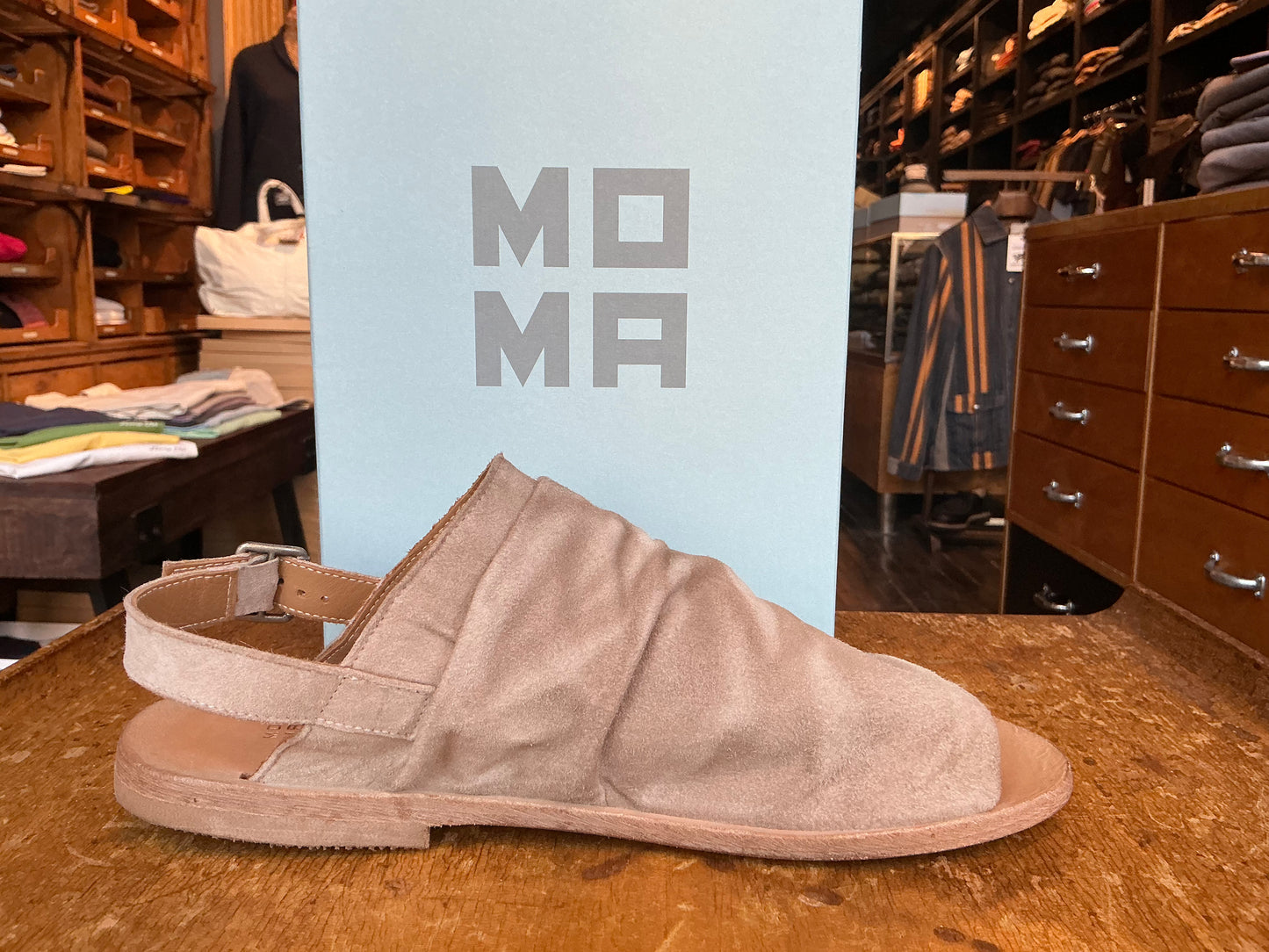MOMA Camoscione Sandals Light Grey