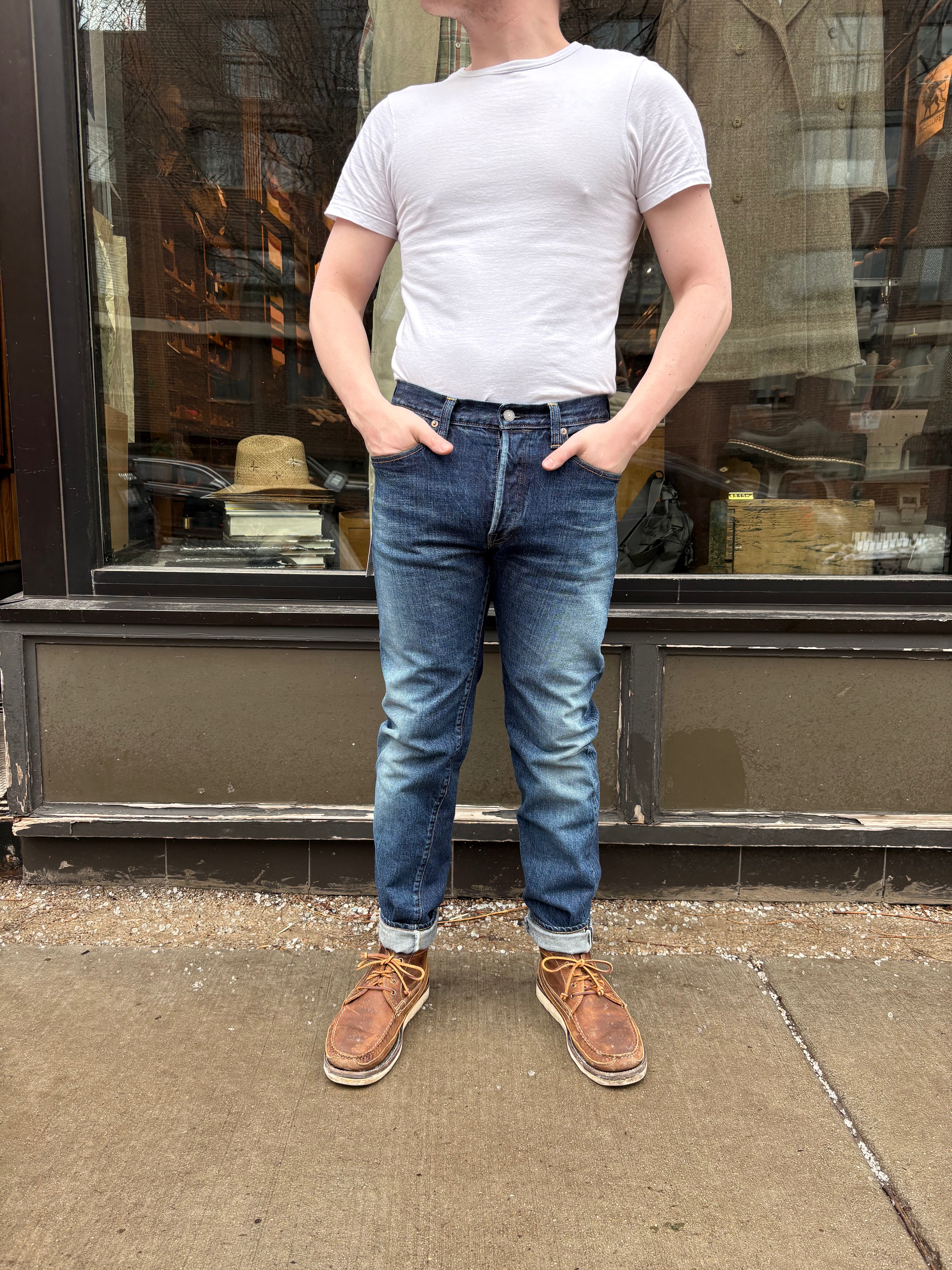 omotodenim 0415 Slim Straight Fit 2 Year Washed Denim