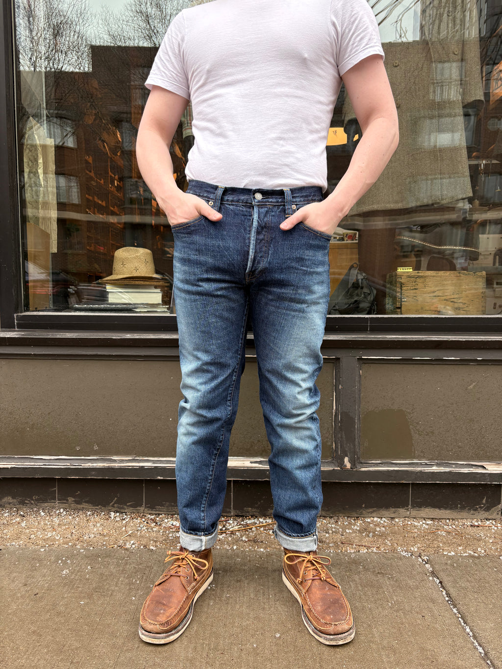 omotodenim 0415 Slim Straight Fit 2 Year Washed Denim