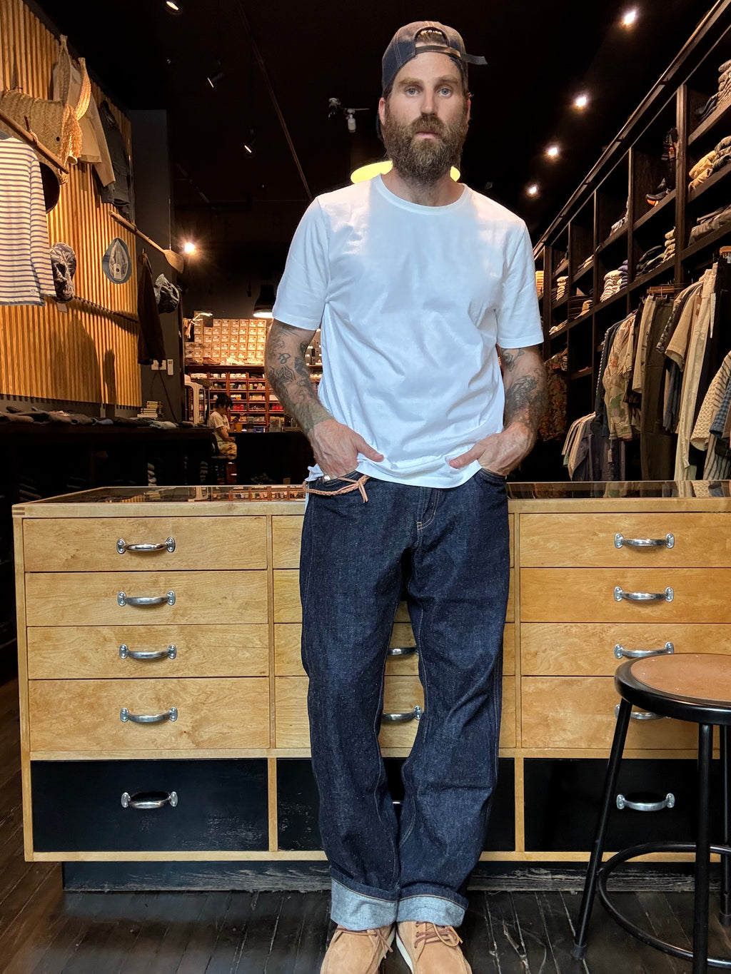 Hansen Dean Straight Cut Denim Trousers