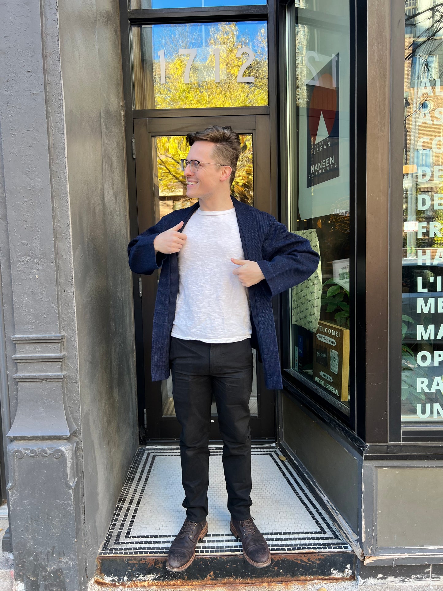 omotodenim 12oz Cube Sashiko Happi