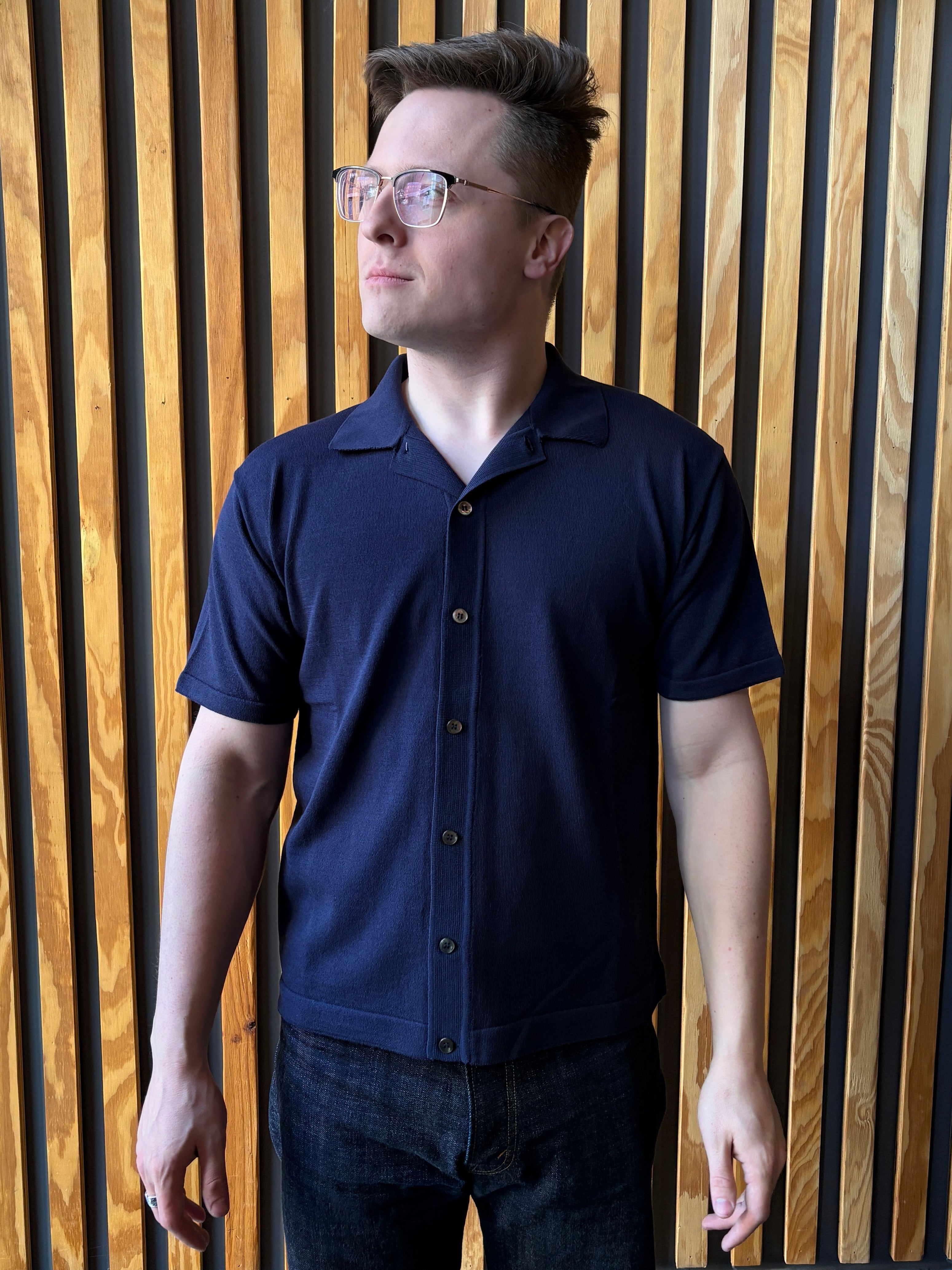 Mooncastle Ice Cotton Open Collar Shirt