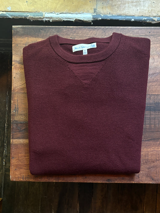 Merz b. Schwanen Men's Merino Wool Ribbed Pullover