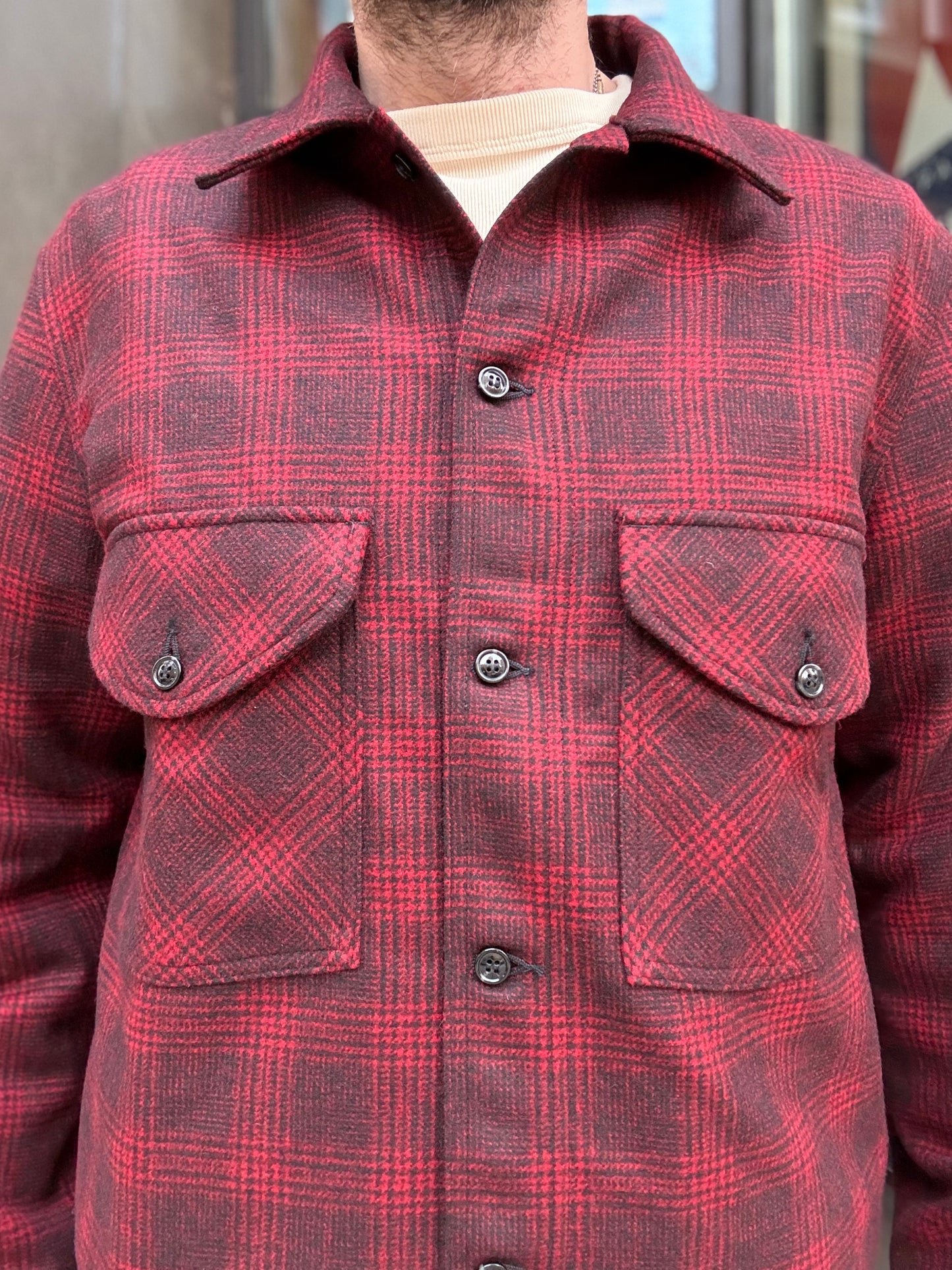 Dehen Skyline Overshirt Melton Wool Canyon Plaid