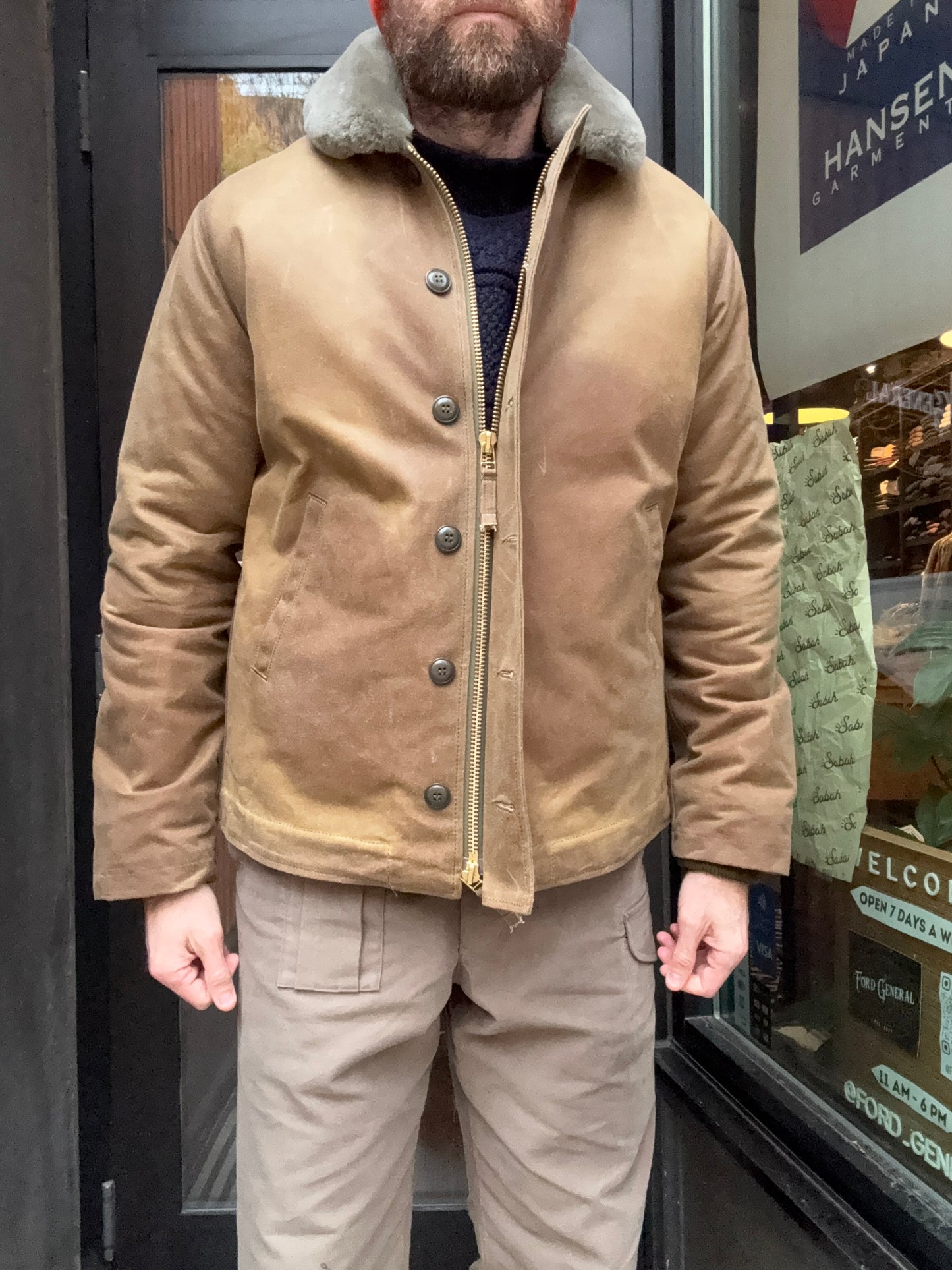 Dehen 1920 N-1 Deck Jacket Waxed Canvas