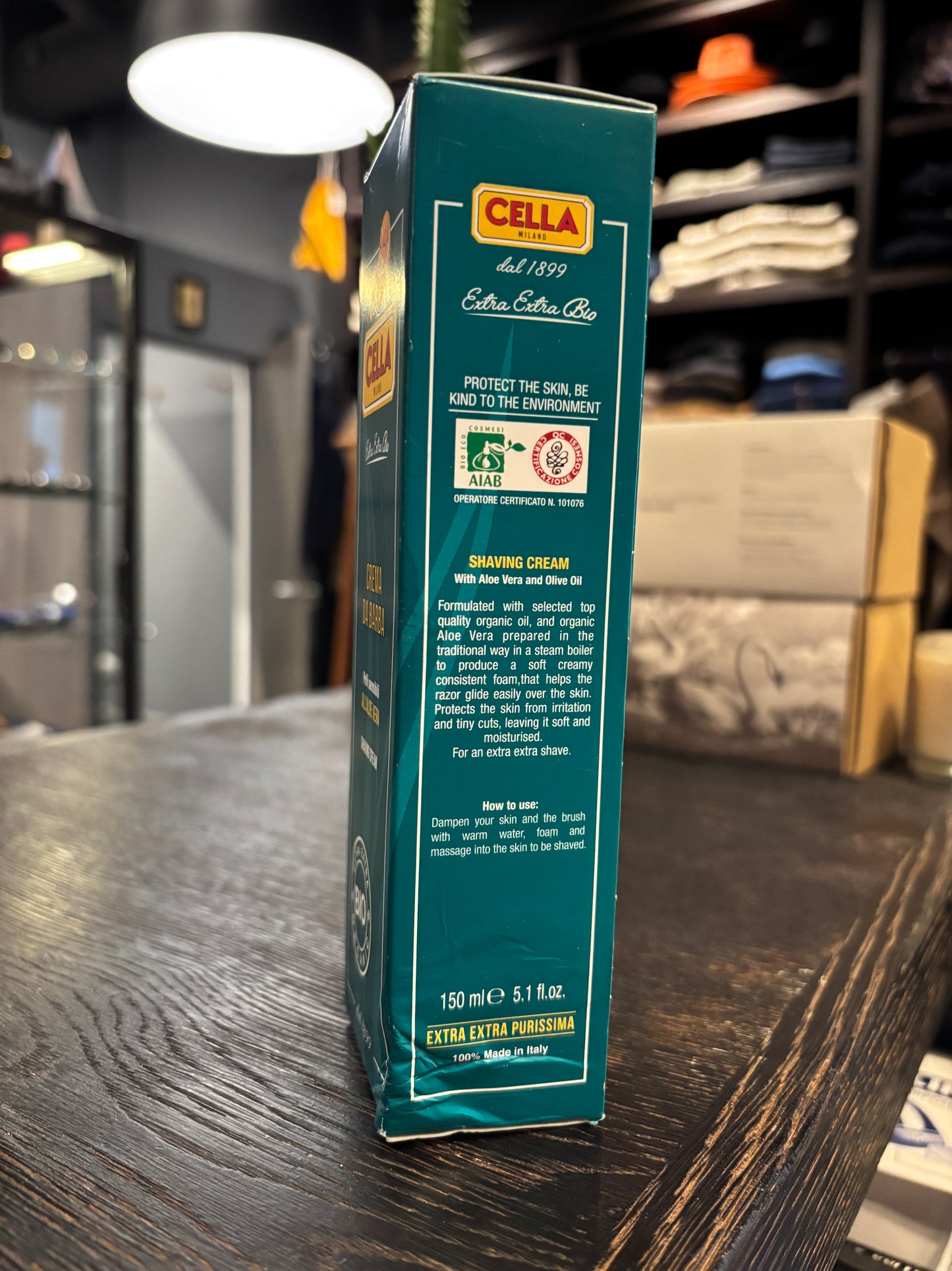 Organic Shaving Cream Tube - Cella