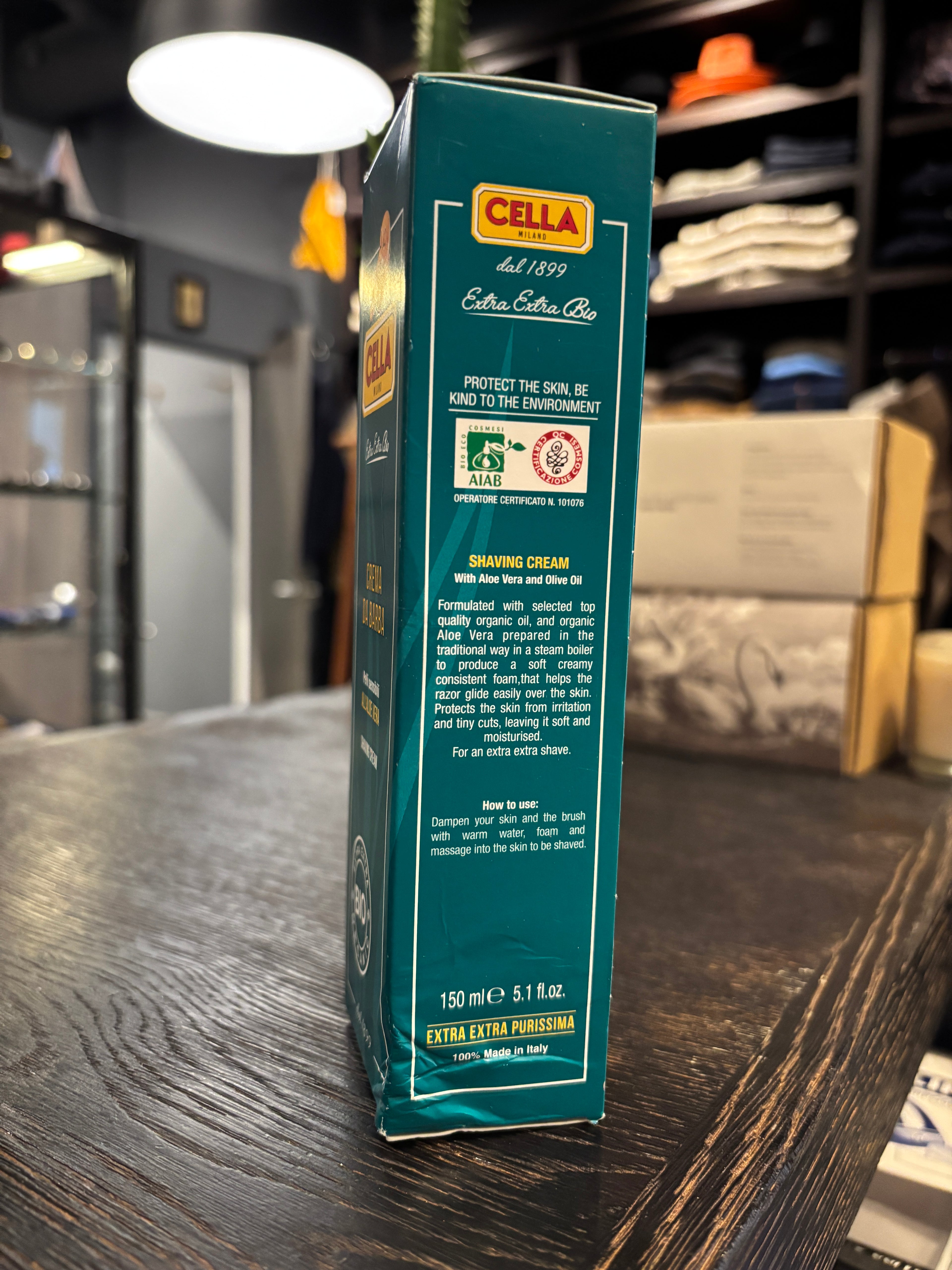 Organic Shaving Cream Tube - Cella