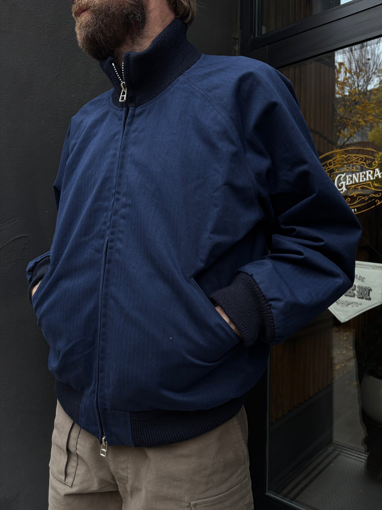 Dehen 1920 Pilot Jacket Dry Wax Cotton