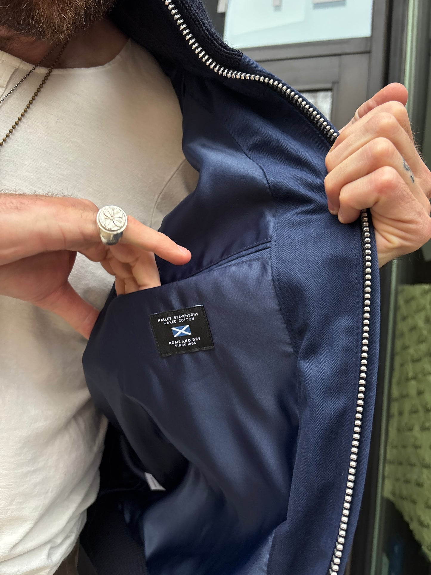 Dehen 1920 Pilot Jacket Dry Wax Cotton