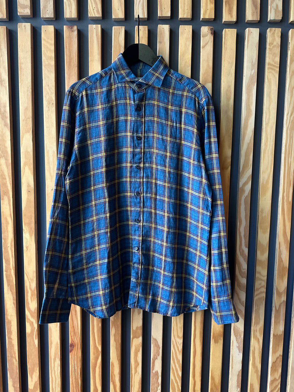Blue and Yellow Plaid Long Sleeve