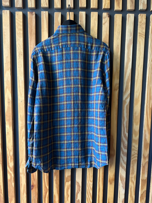 Blue and Yellow Plaid Long Sleeve