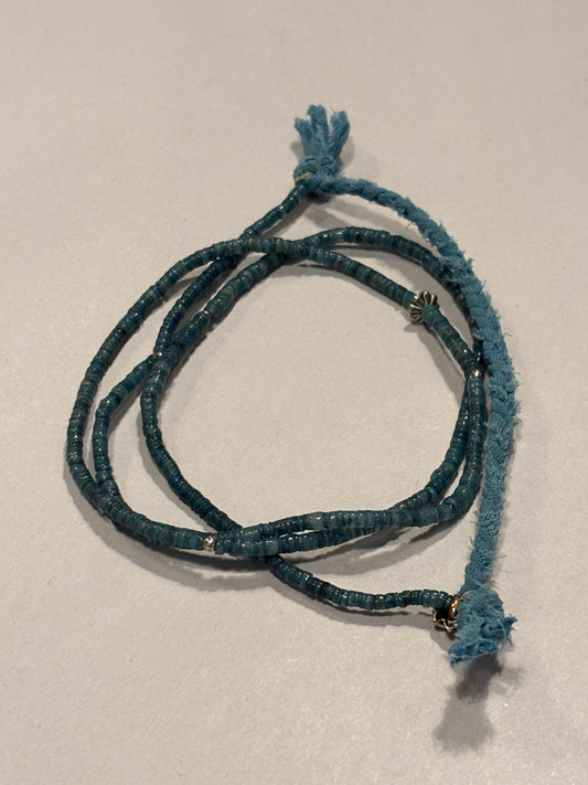 North Works Indigo Dyed Shell Beads Necklace
