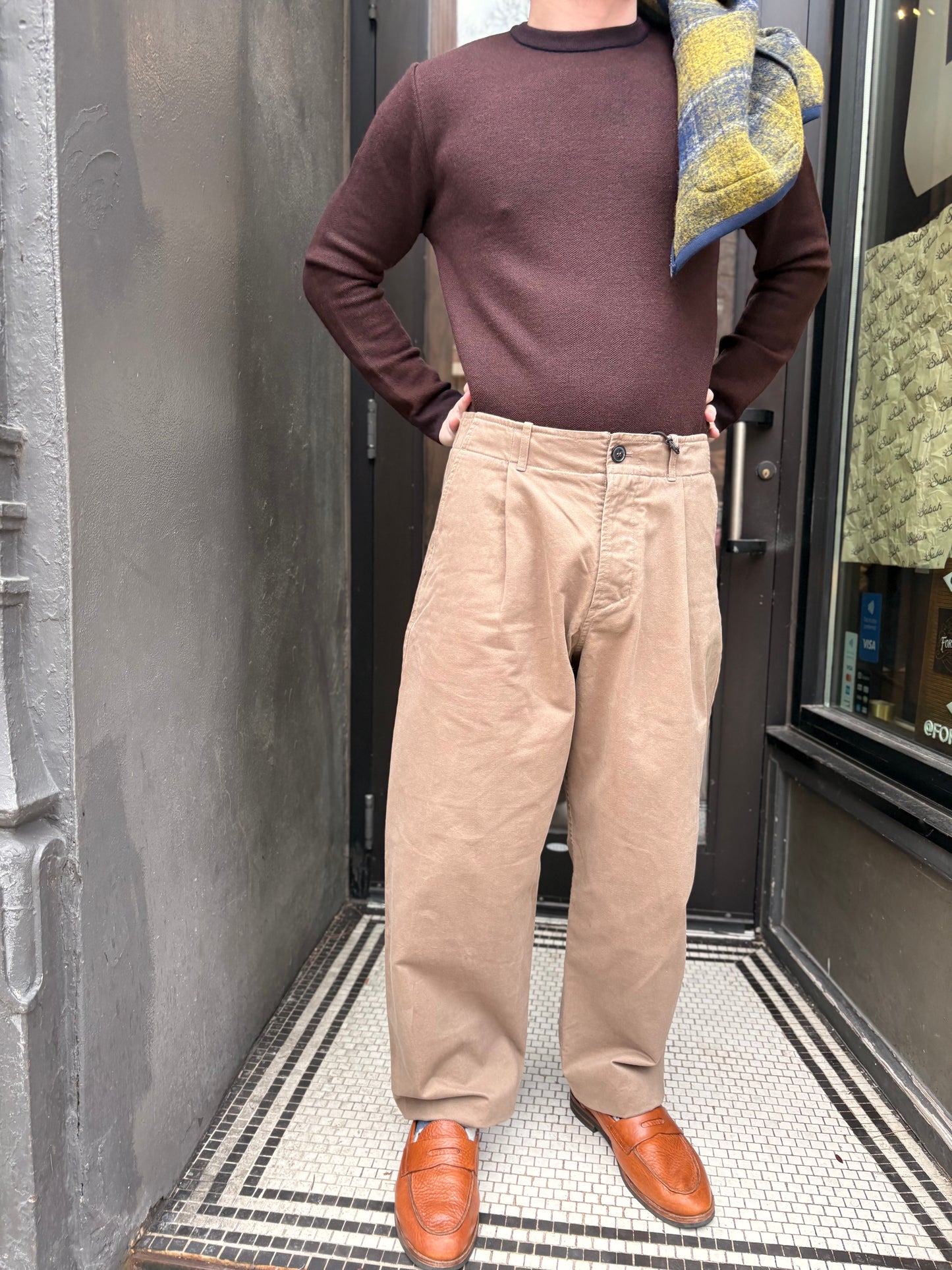 Hansen Bobby Wide Pleated Trouser