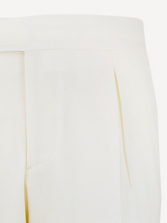 Pleated Cotton Trouser