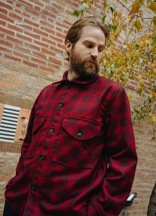 Dehen Skyline Overshirt Melton Wool Canyon Plaid