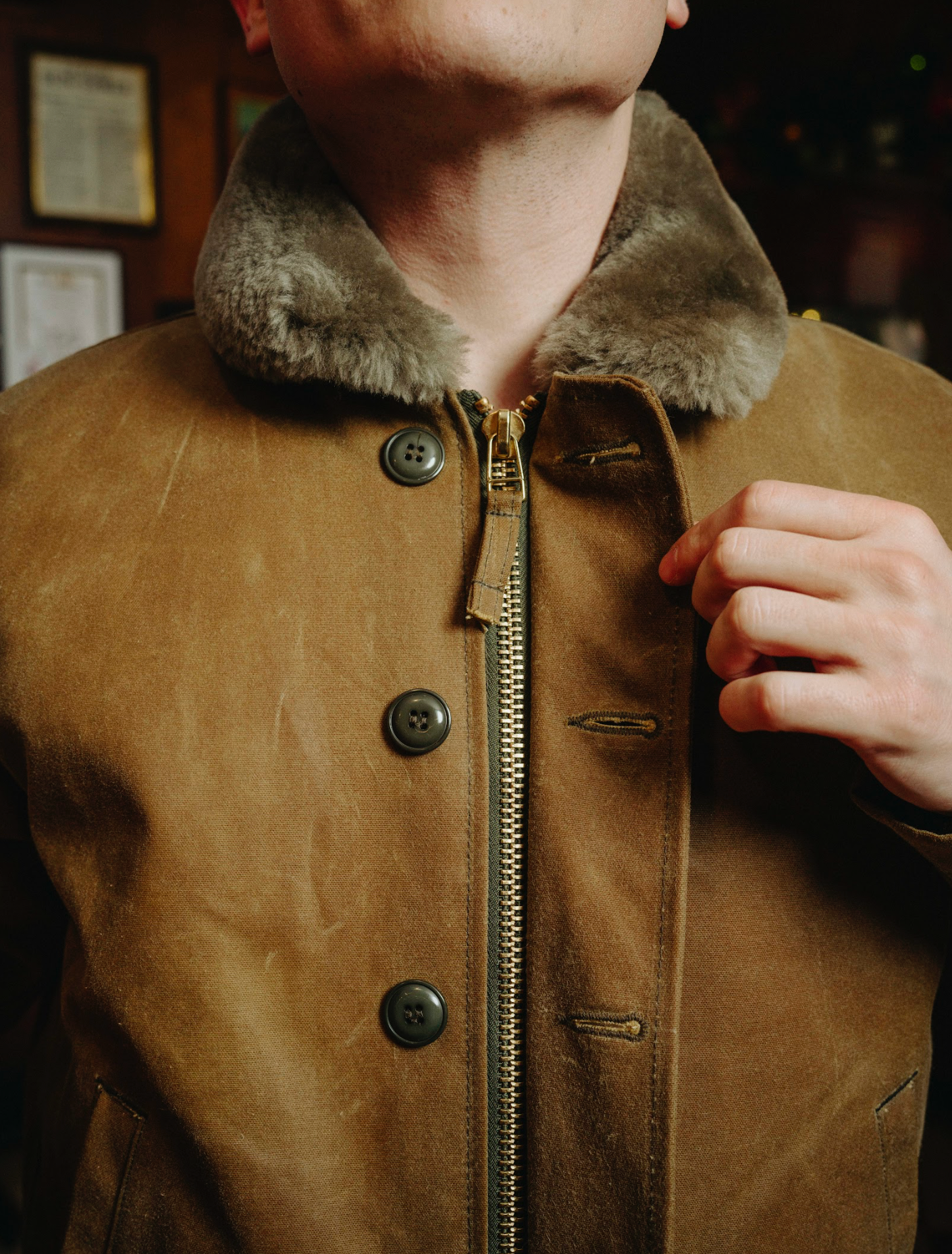 Dehen 1920 N-1 Deck Jacket Waxed Canvas