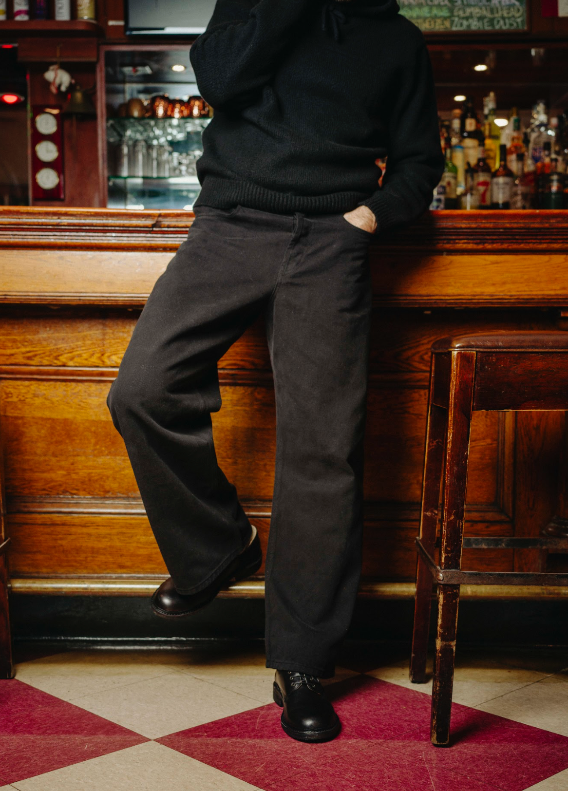 Hansen MILAN Straight Wide Workwear Trousers
